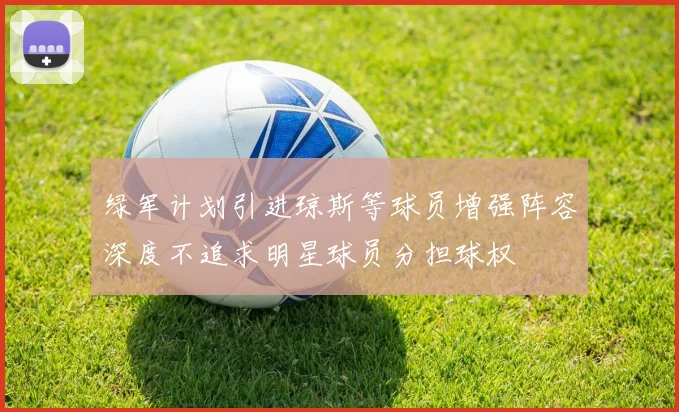 绿军计划引进琼斯等球员增强阵容深度不追求明星球员分担球权